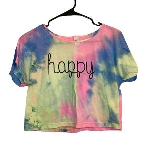 Cropped tie dye shirt